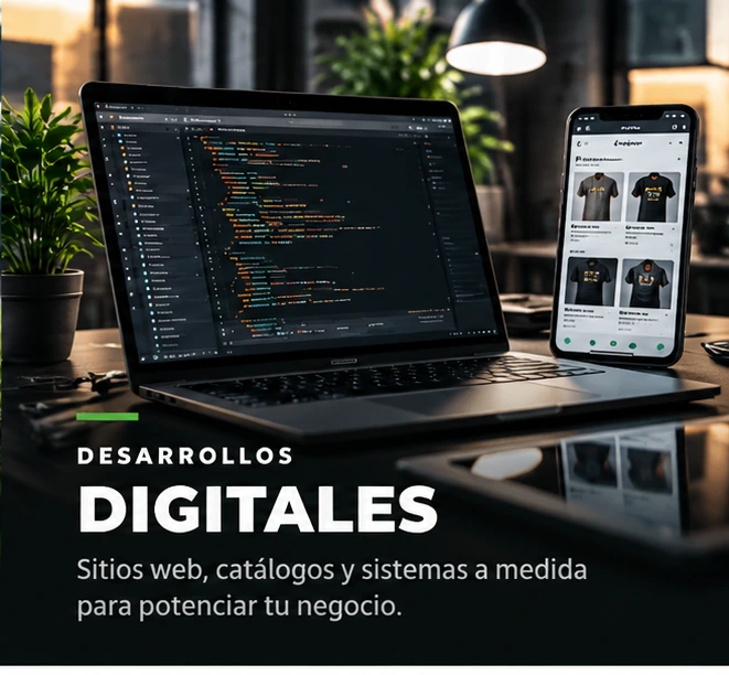 Desarrollos digitales: sitios web, catálogos y sistemas a medida